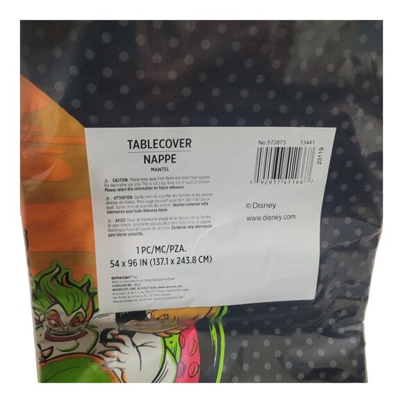 Disney Villains Haunted‎ Halloween Party Decoration Plastic Tablecover 54 x 96 - Picture 4 of 5